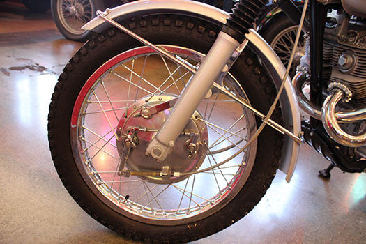 1966 Honda 300 Dream front tire and fork